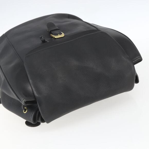 BALLY Backpack Leather Black Gold Auth ka1313 main image 11